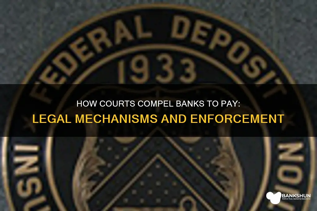 how do courts force banks to pay