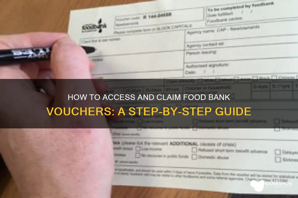 how do i claim food bank vouchers