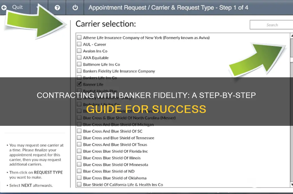 how do i contract with banker fidelity