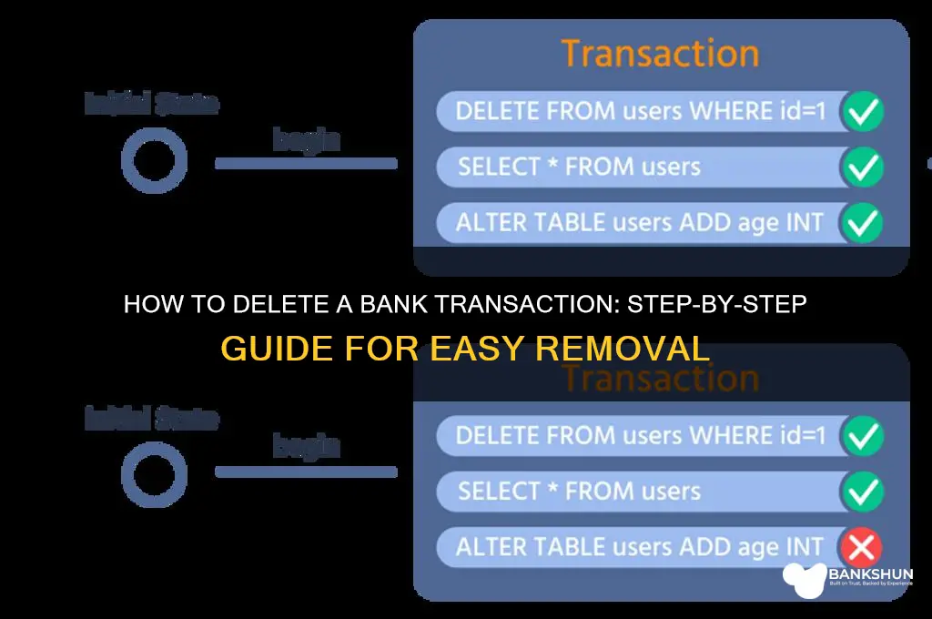 how do i delete a bank tran