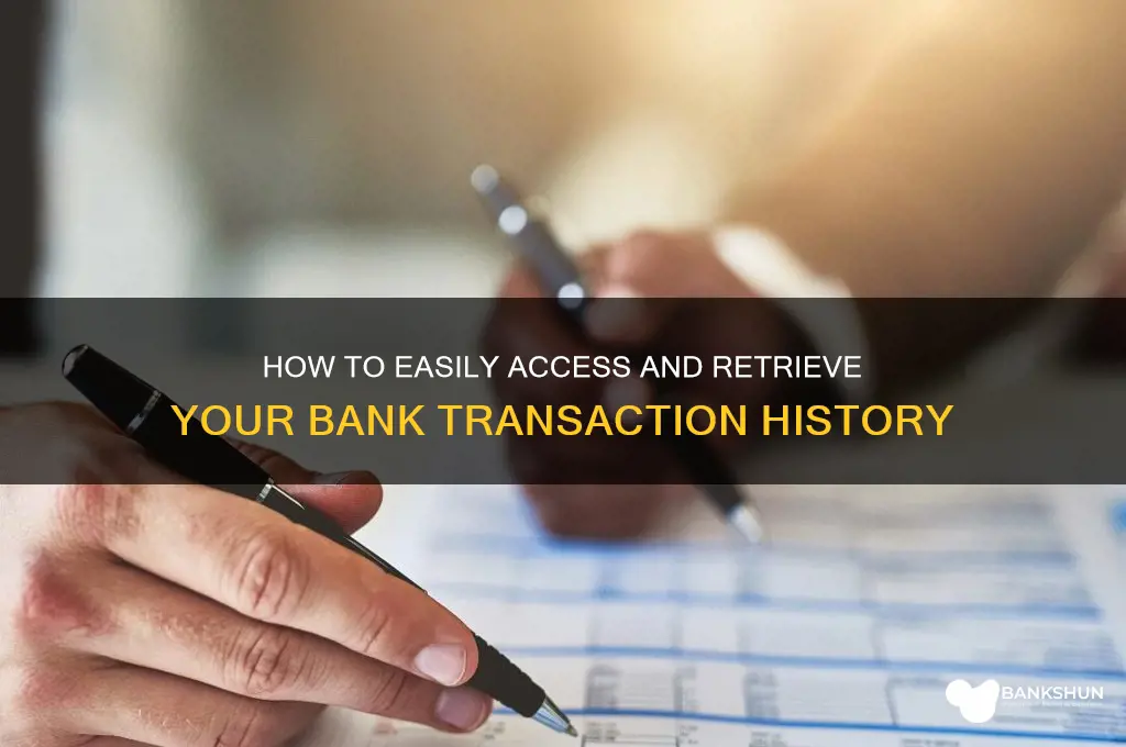 how do i find bank transaction history