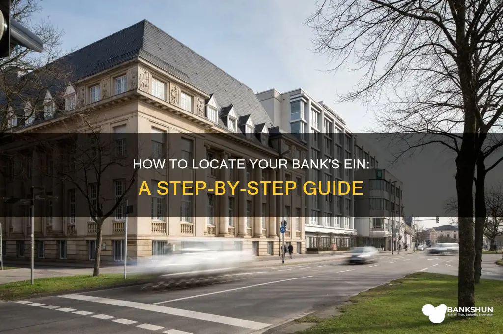 how do i find my bank ein