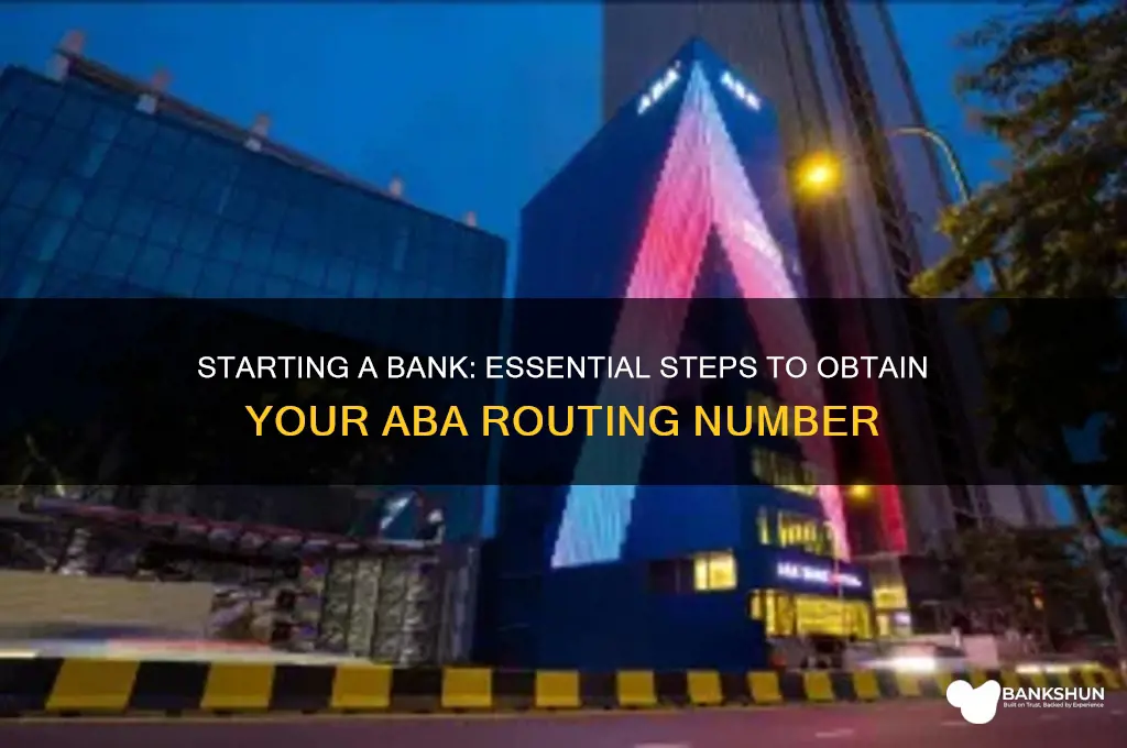 how do i start a bank aba