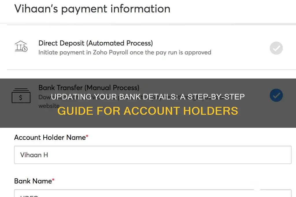 how do i update my bank information