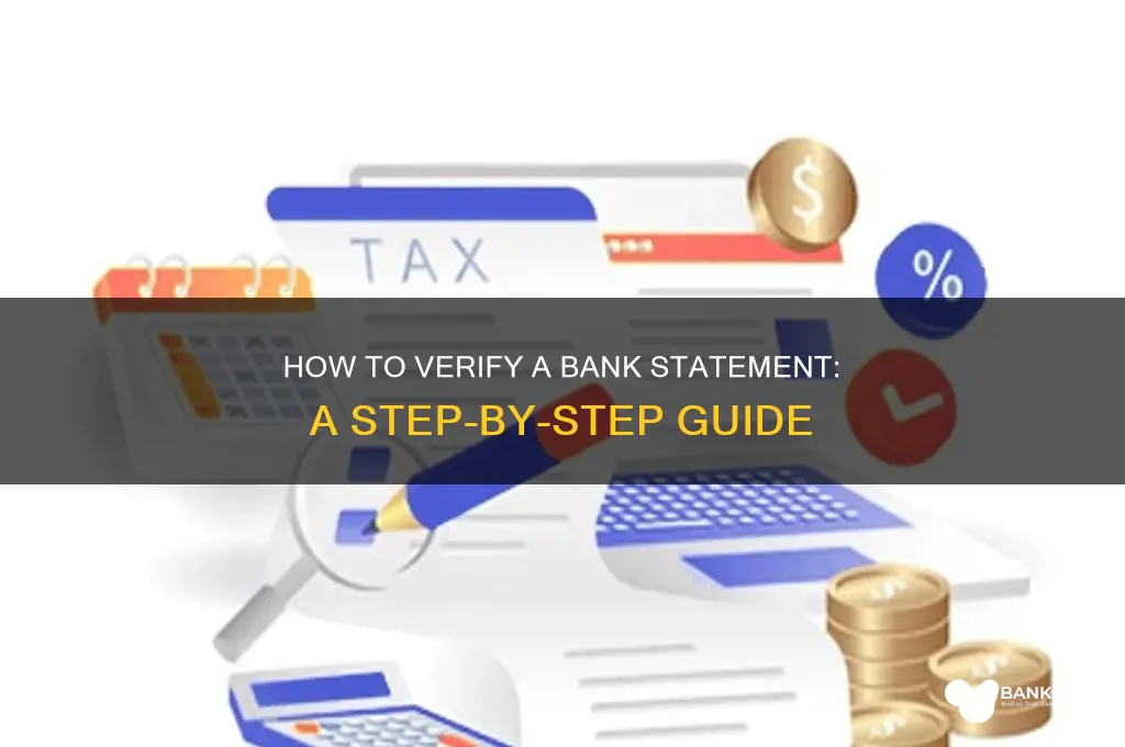 how do i verify a bank statemnet
