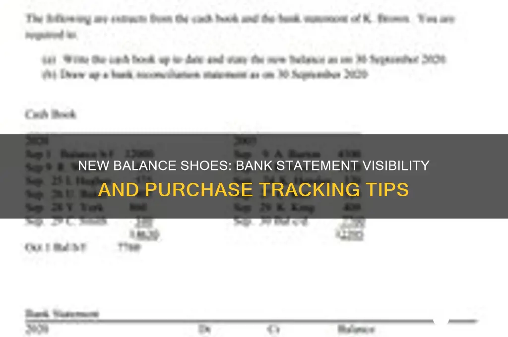 how do shoes newbalance show in bank