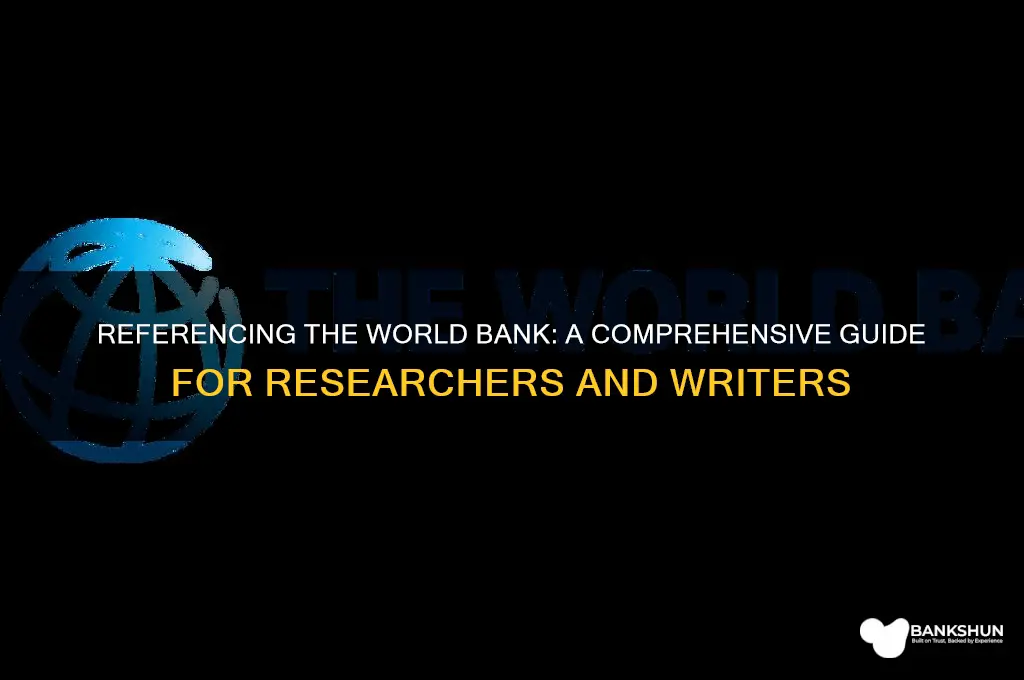 how do you reference the world bank