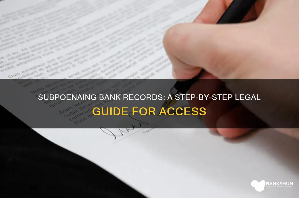 how do you subpoena someones bank records