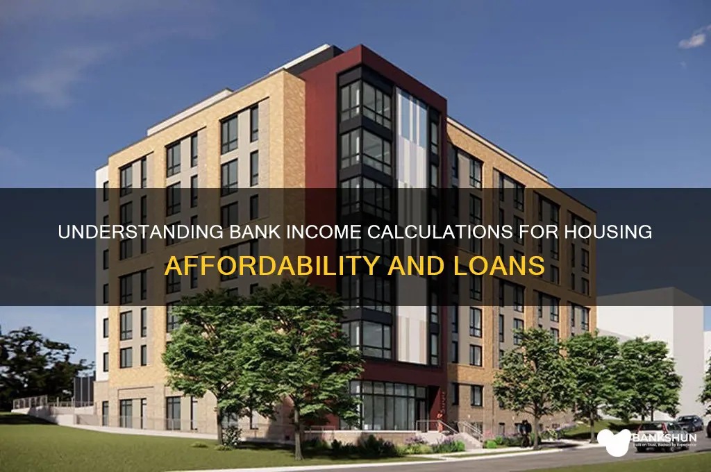 how does a bank figure income housing