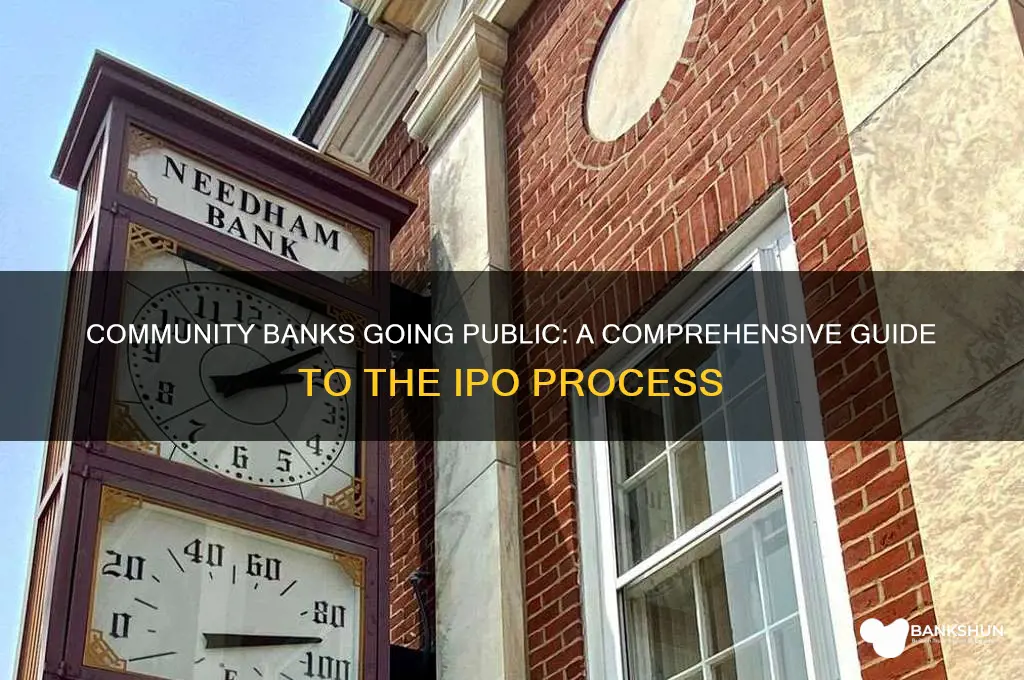how does a community bank go public
