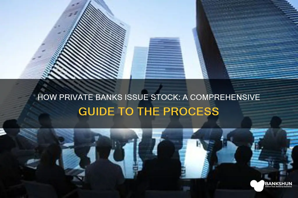 how does a private bank issue stock