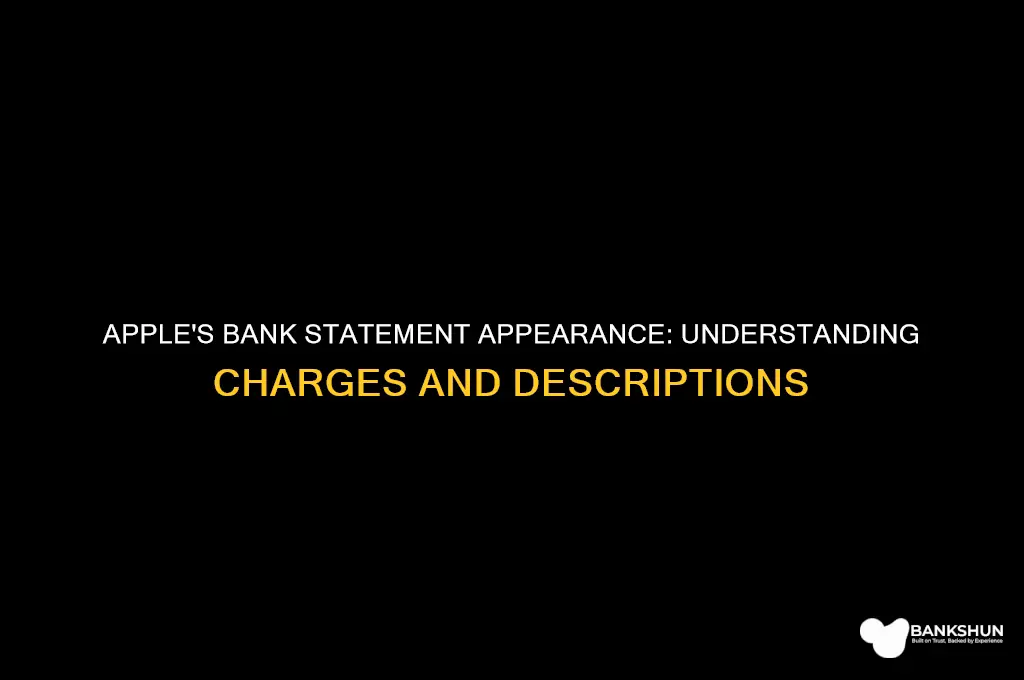 how does apple appear on bank stgate