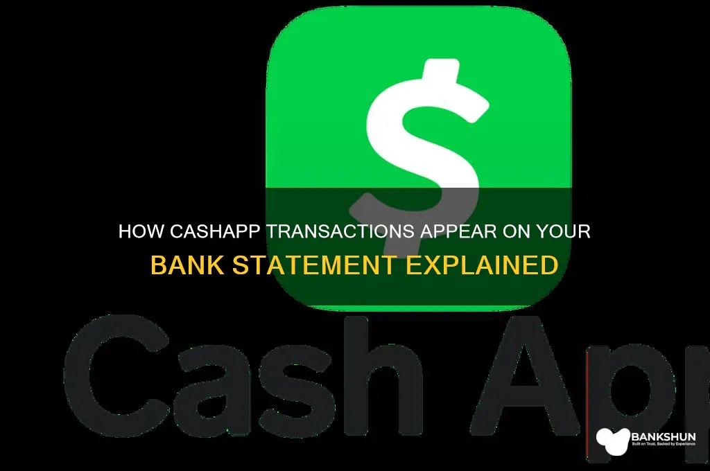 how does cashapp show up on bank