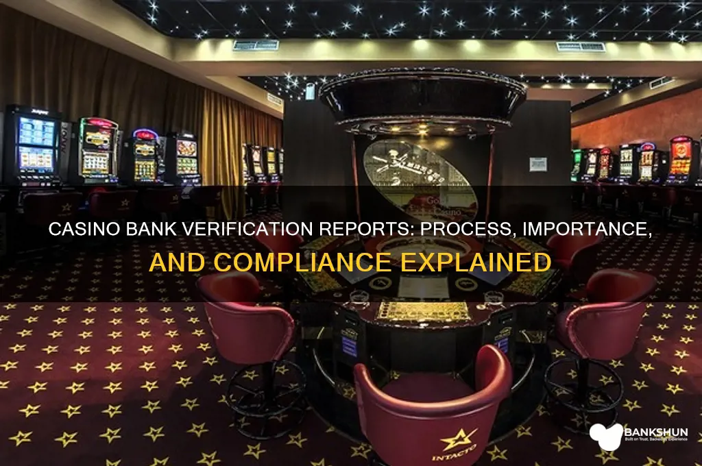 how does casino do bank verification report