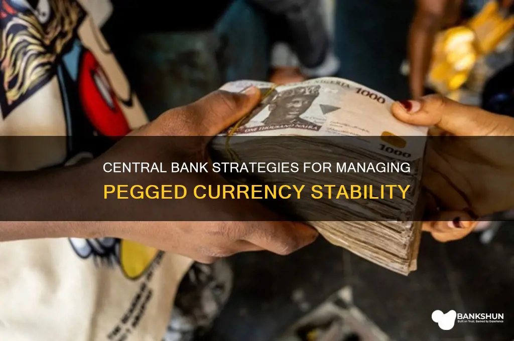 how does central bank control pegged currency