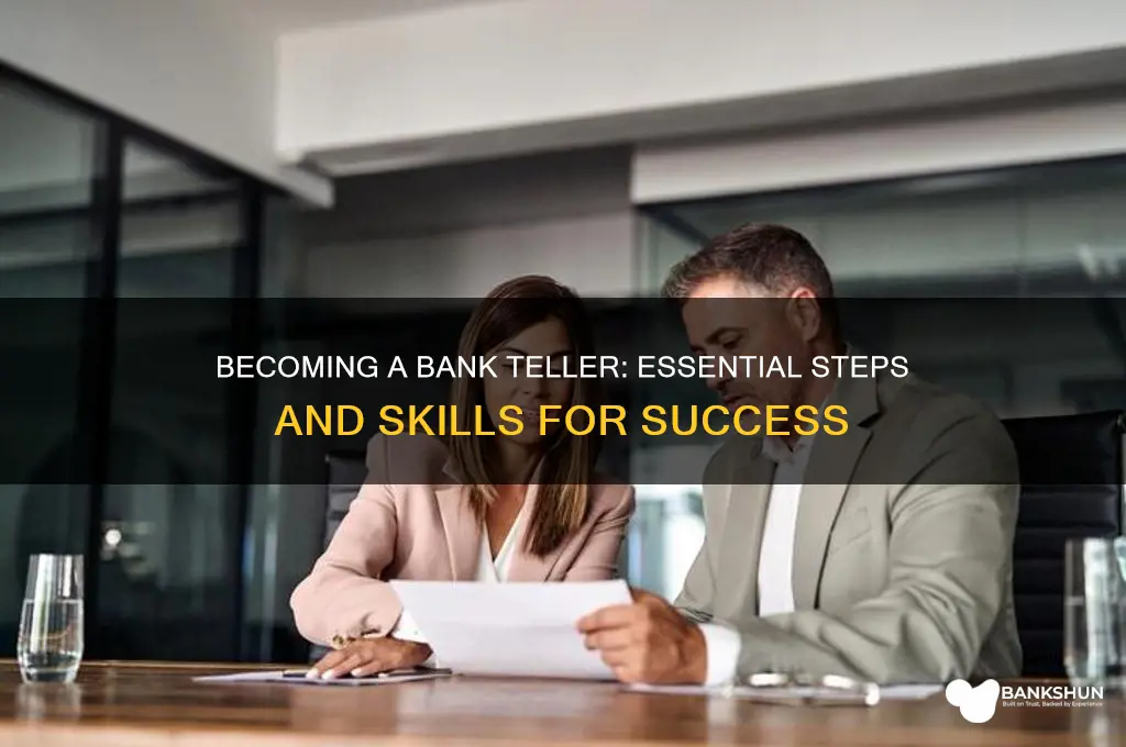 how does someone become a bank teller