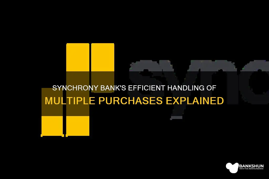 how does synchrony bank handle multiple purchase