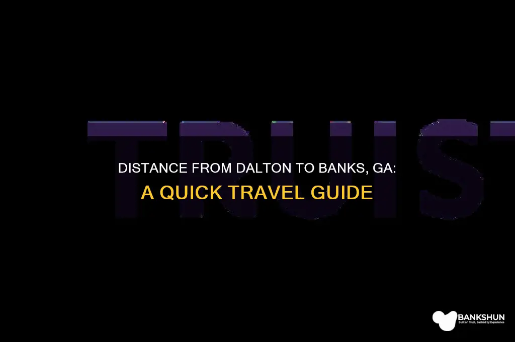 how far banks ga from dalton ga