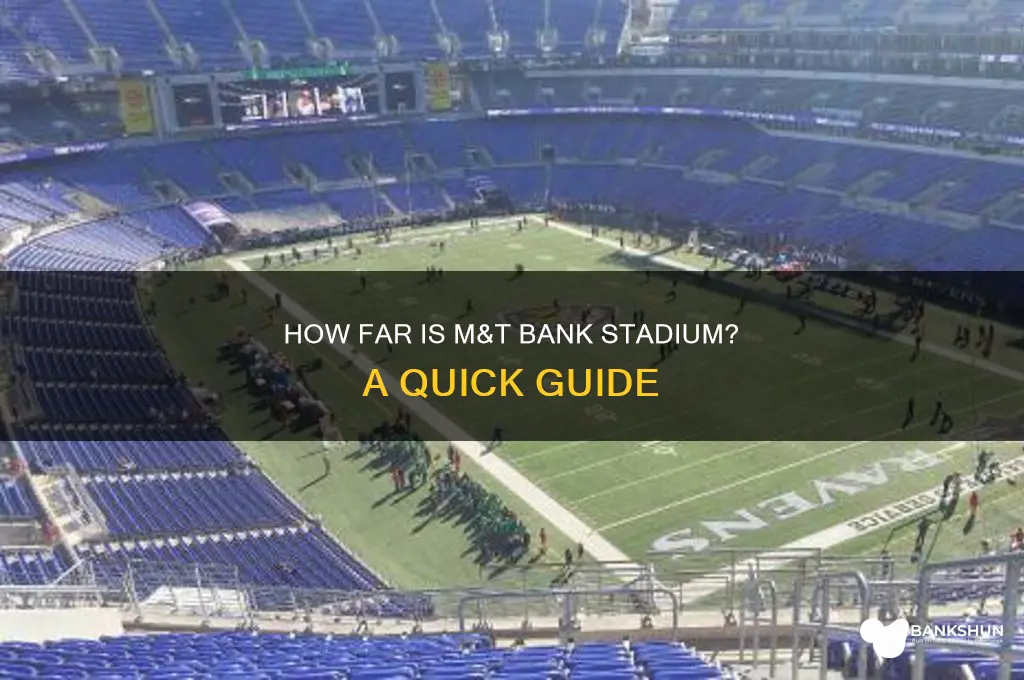 how far is m t bank stadium