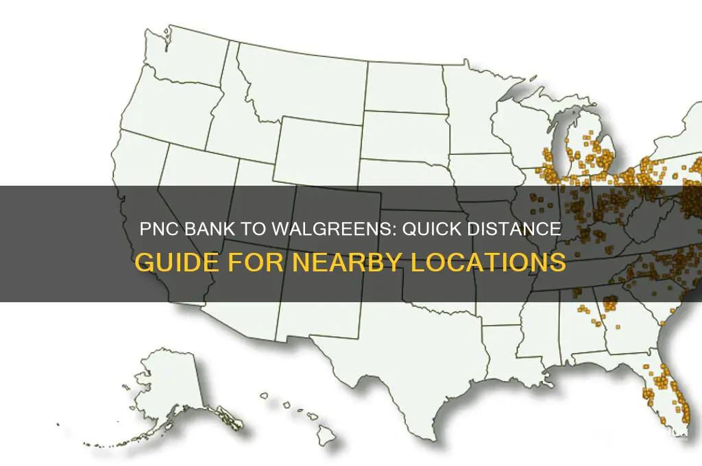 how far is pnc bank from walgreens