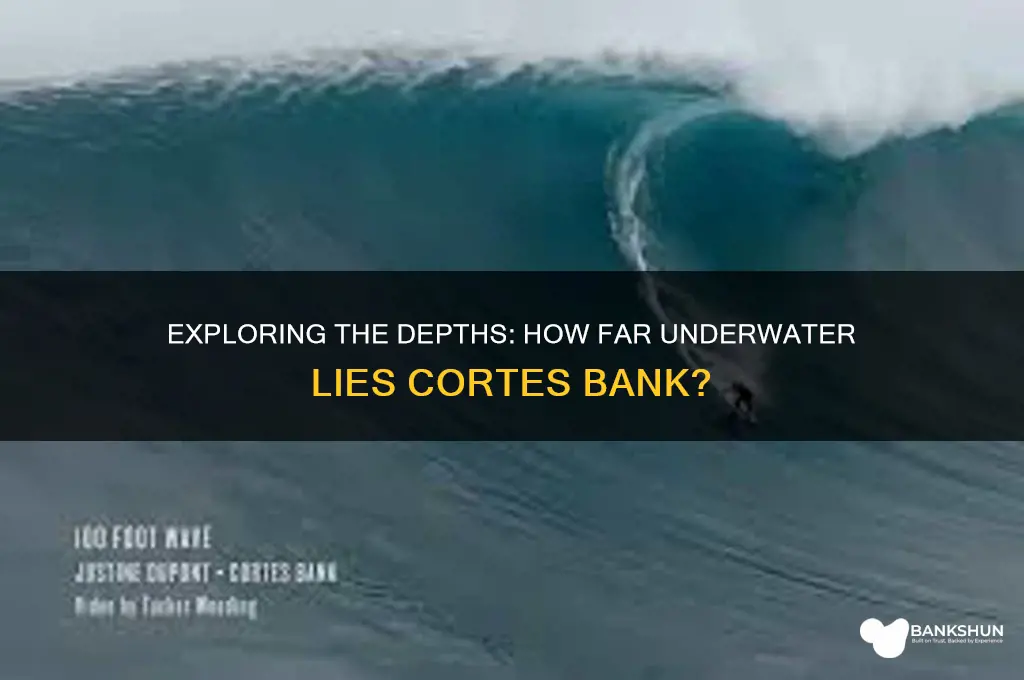 how far underwater is the cortes bank