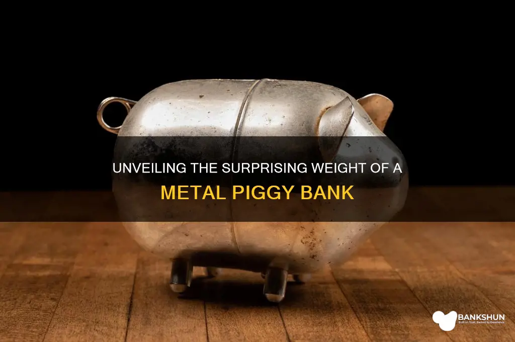how heavy is a metal piggy bank