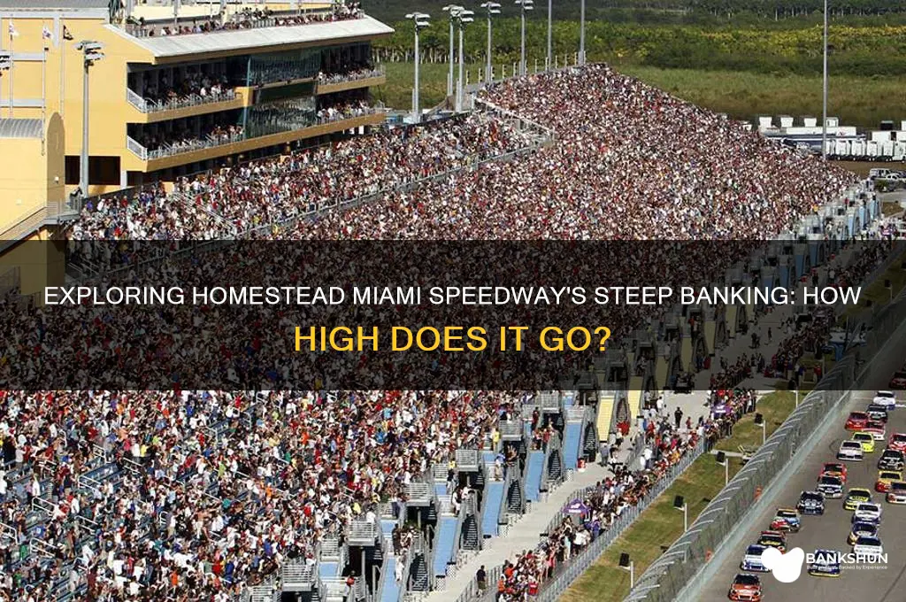 how high is homestead miami speedways banking