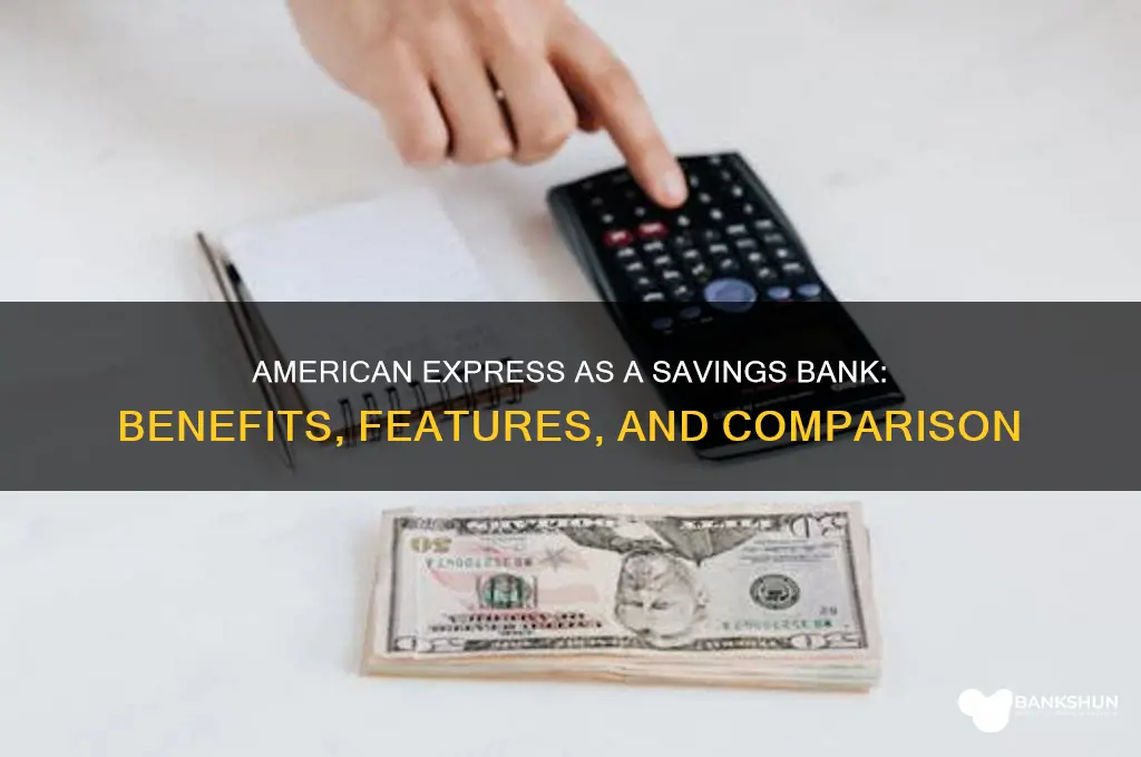 how is american express as savings bank