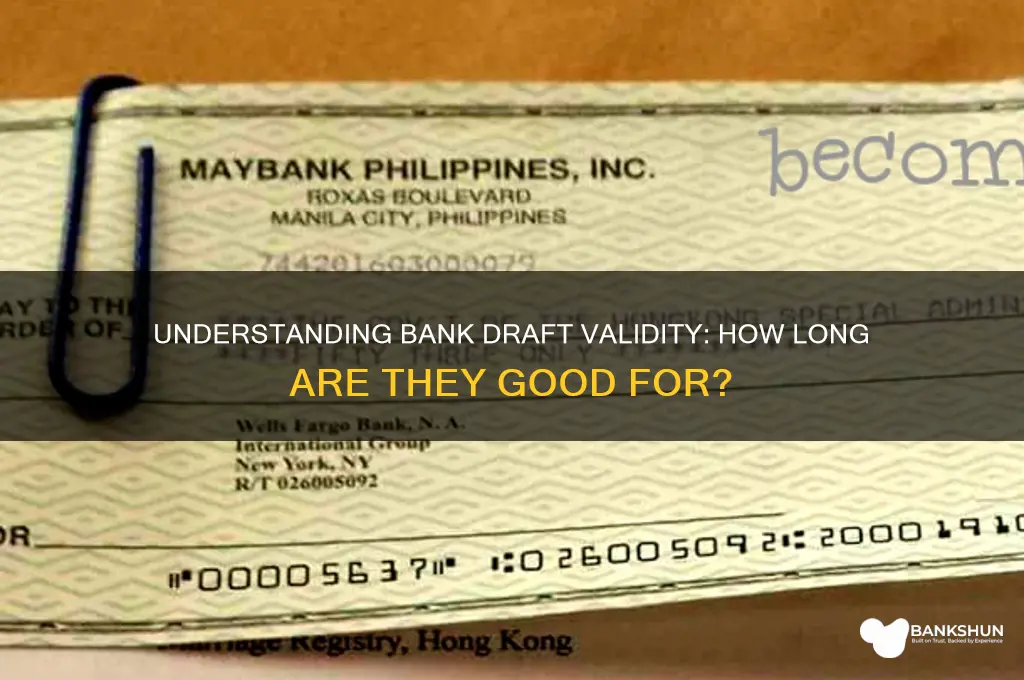 how long are bank drafts valid for