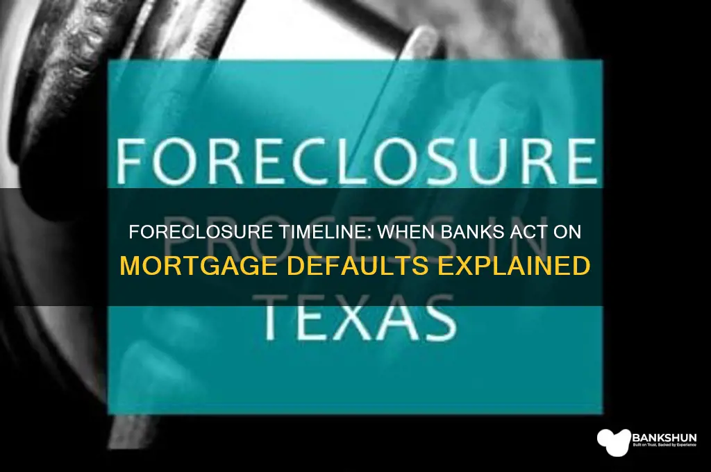 how long before foreclosure bank on mortgage
