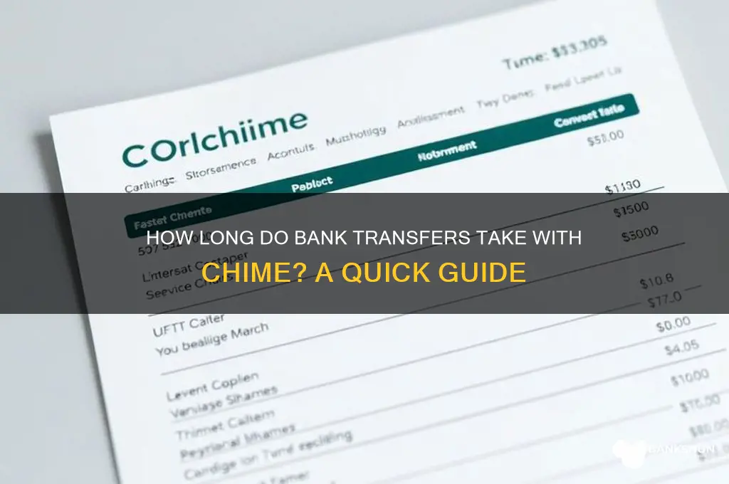 how long do bank transfers take chime