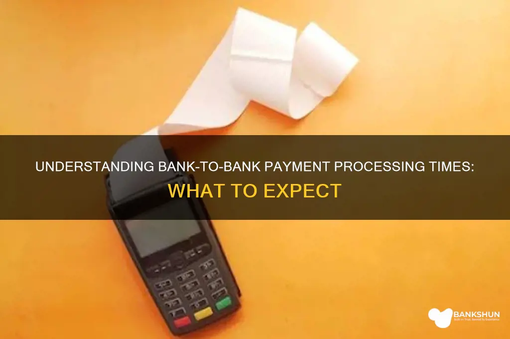 how long do payments between banks take