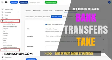 How Long Do ReliaCard Bank Transfers Typically Take?