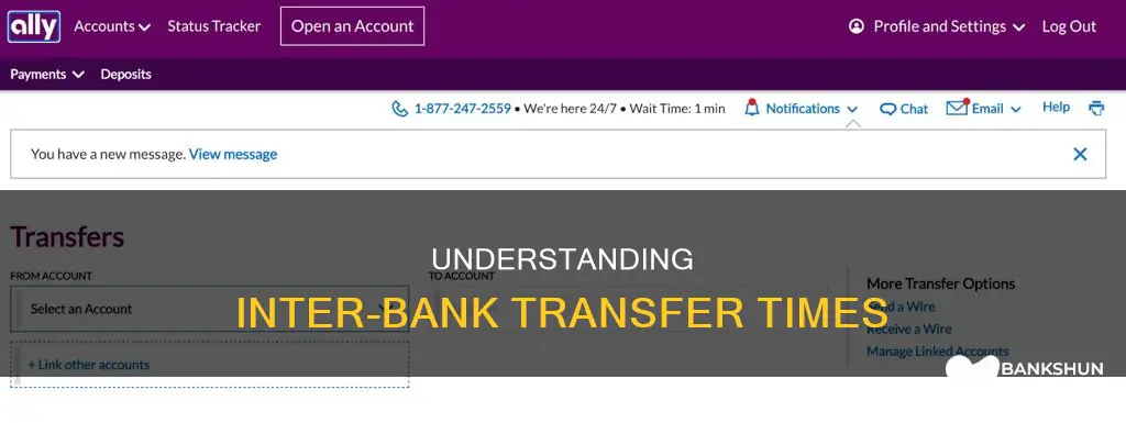 how long do transfers between banks take