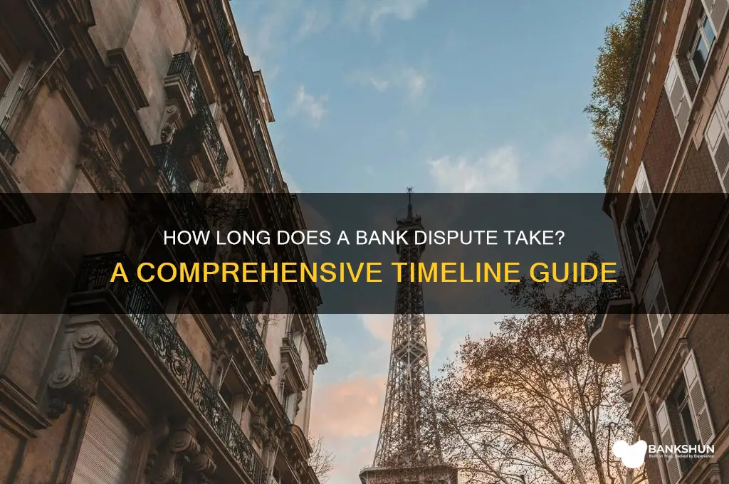 how long does a bank disputr take