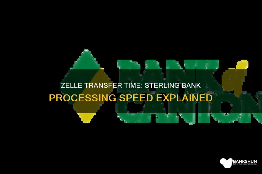 how long does zelle take sterling bank