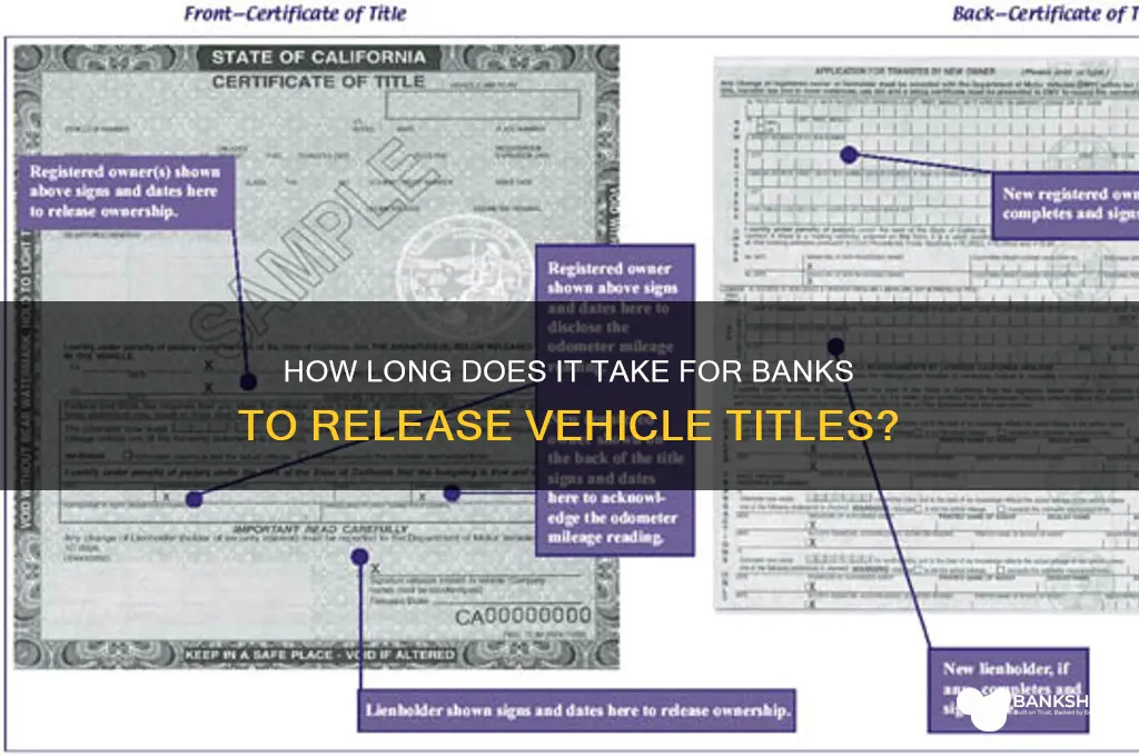 how long for bank to release title