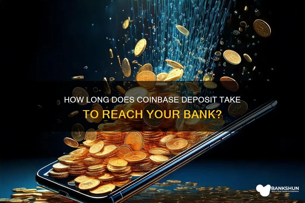how long for coinbase depostit to bank