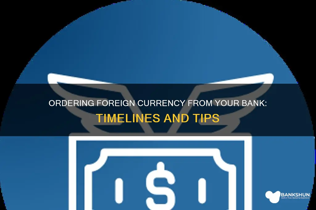 how long to order currency from bank