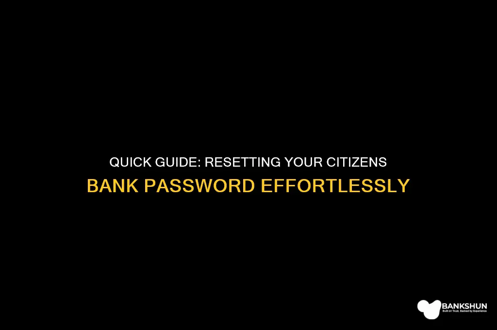 how long to reset citizens bank password