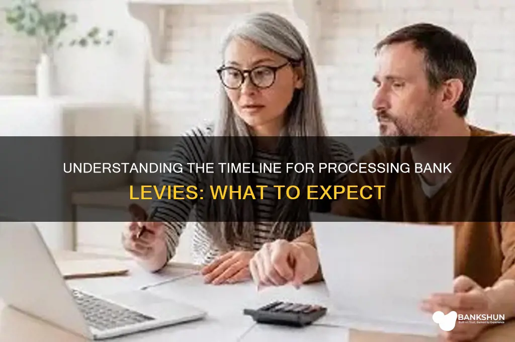 how long tske to processing bank levies