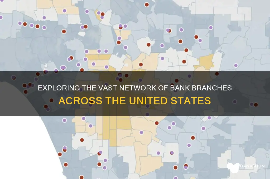 how many bank branches in the us