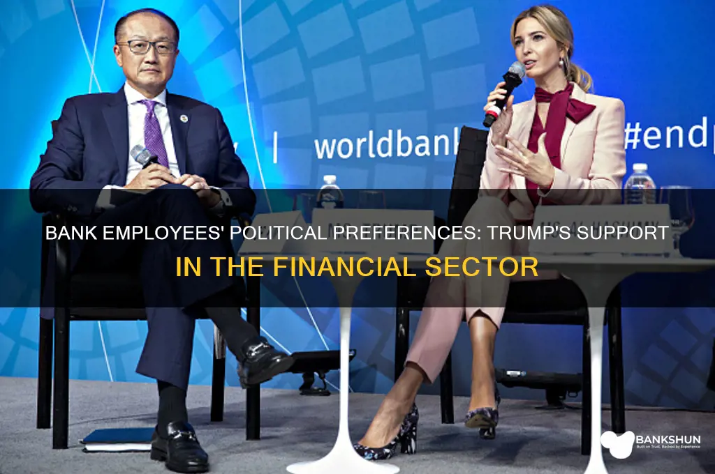 how many bank people voted for trump