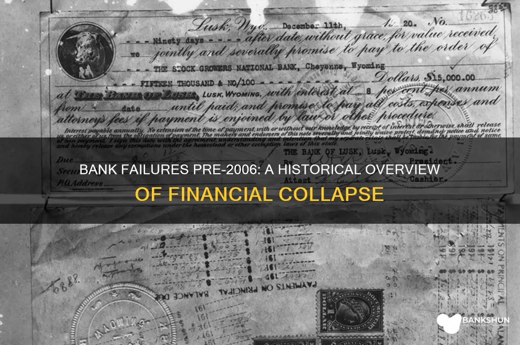 how many banks failed from 2006 prior