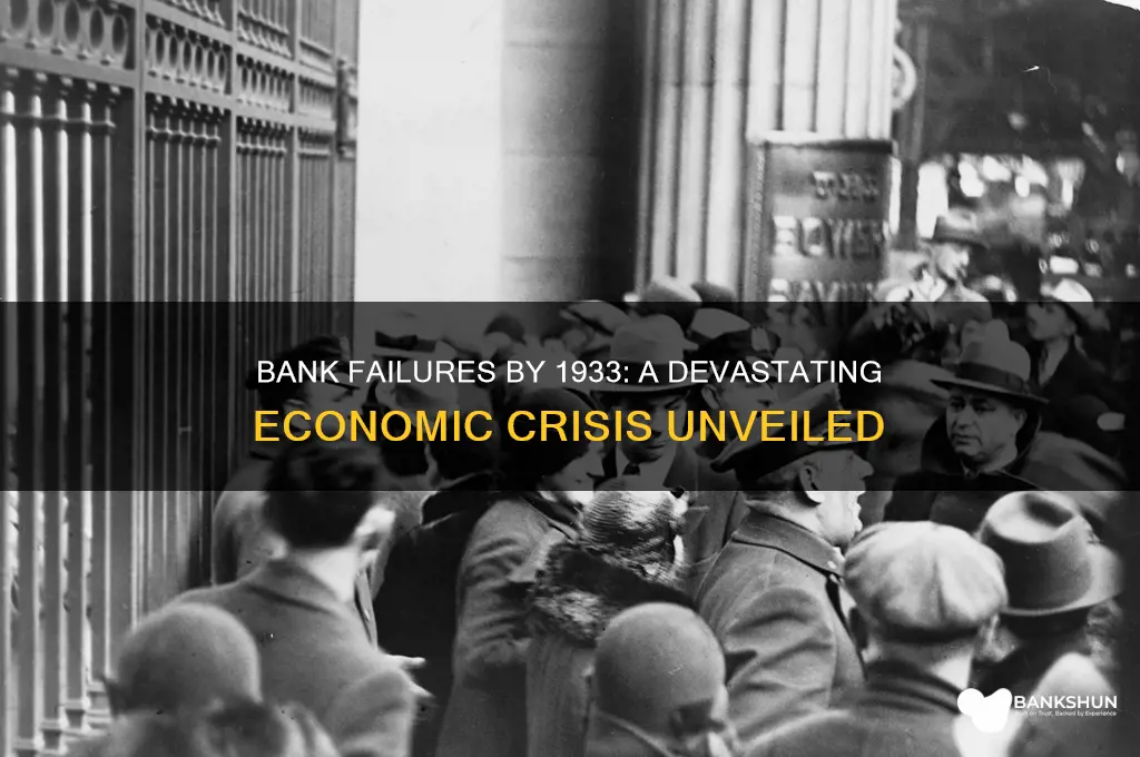 how many banks had failed by 1933