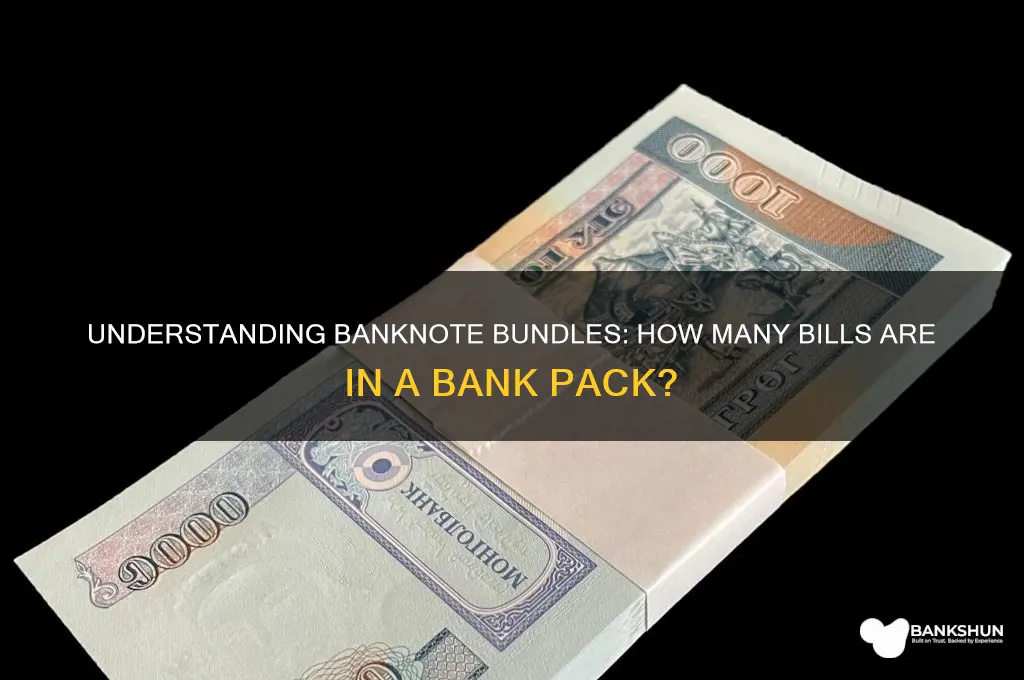 how many bills in a bank pack