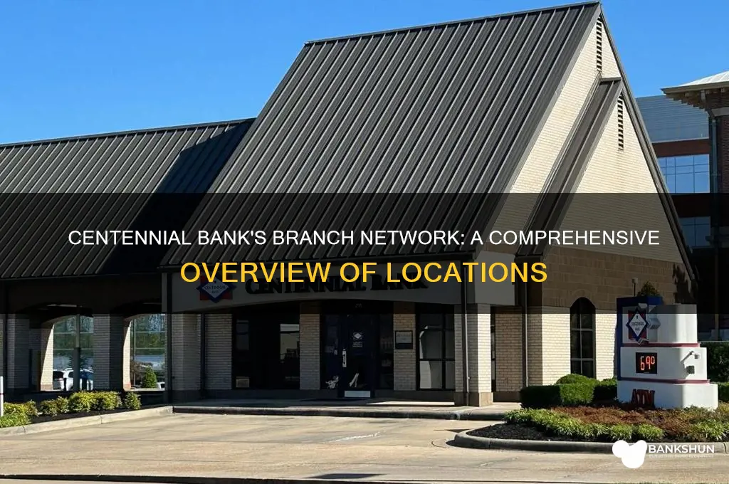 how many branches does centennial bank have
