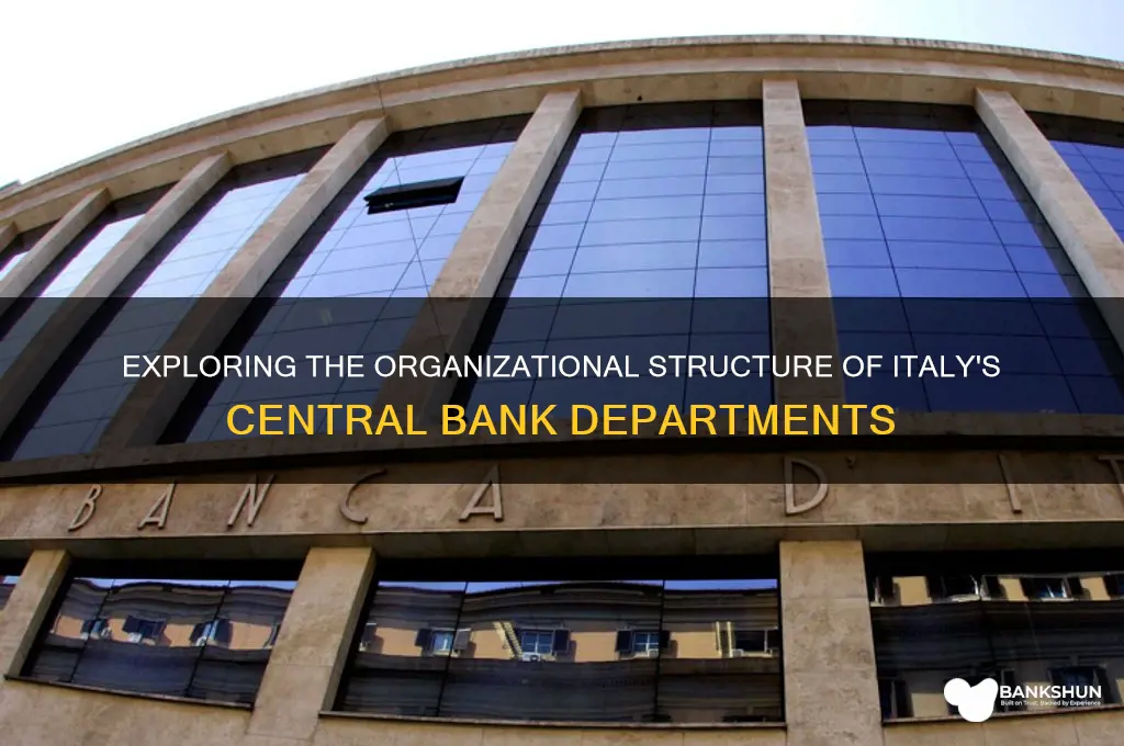 how many departments in italties central bank