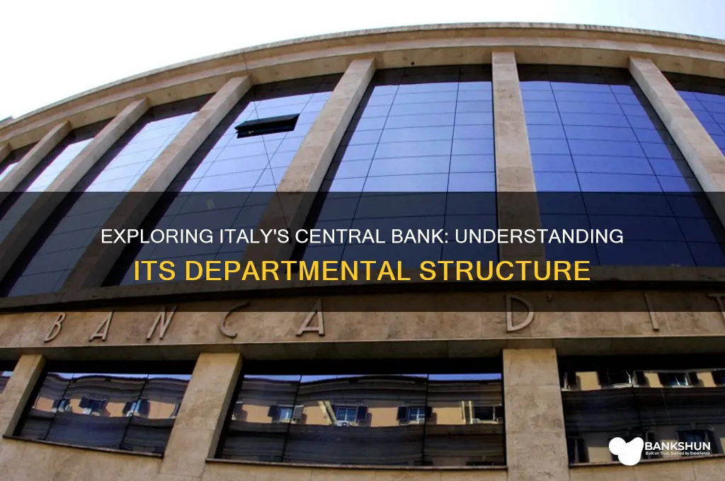 how many departments in italys central bank
