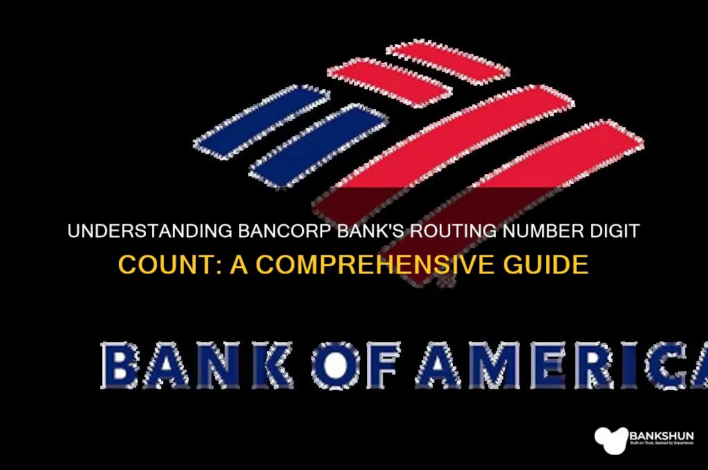 how many digits does bancorp bank have